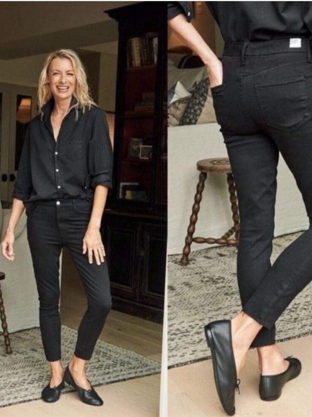 Frank & Eileen Jeans Sligo Skinny Italian Performance in Black